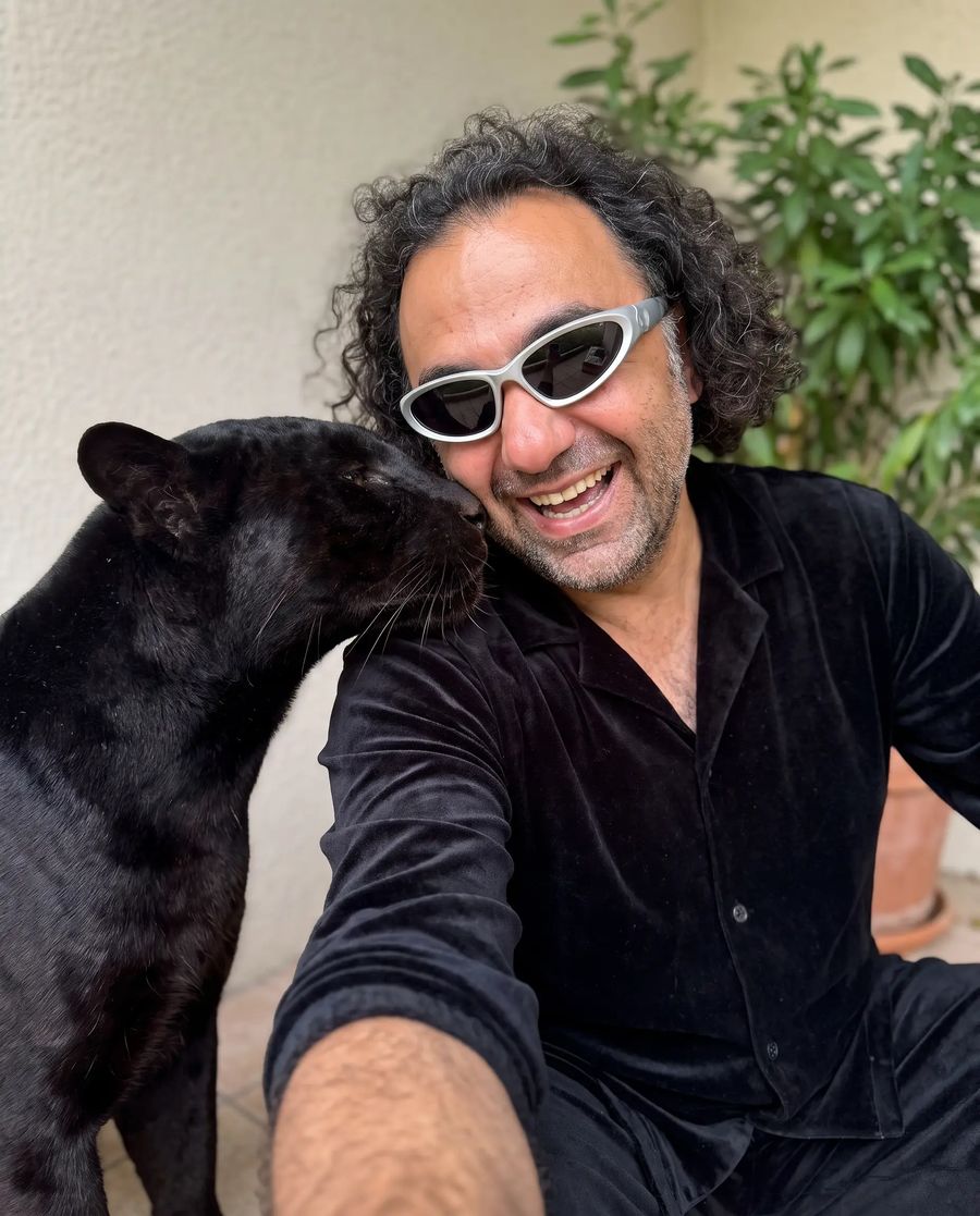Original: Vashik taking a selfie with the black panther